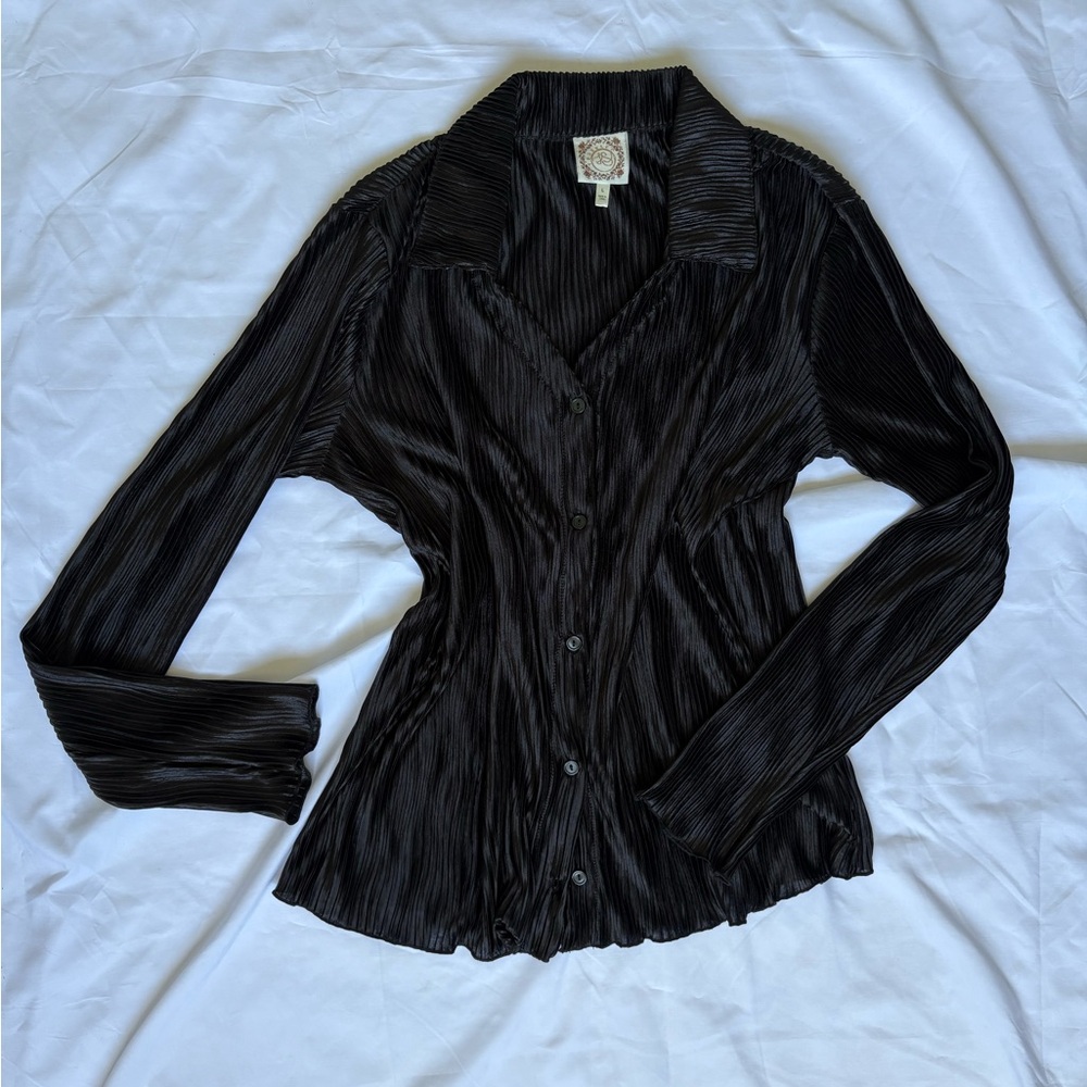 Black Button-Up Blouse